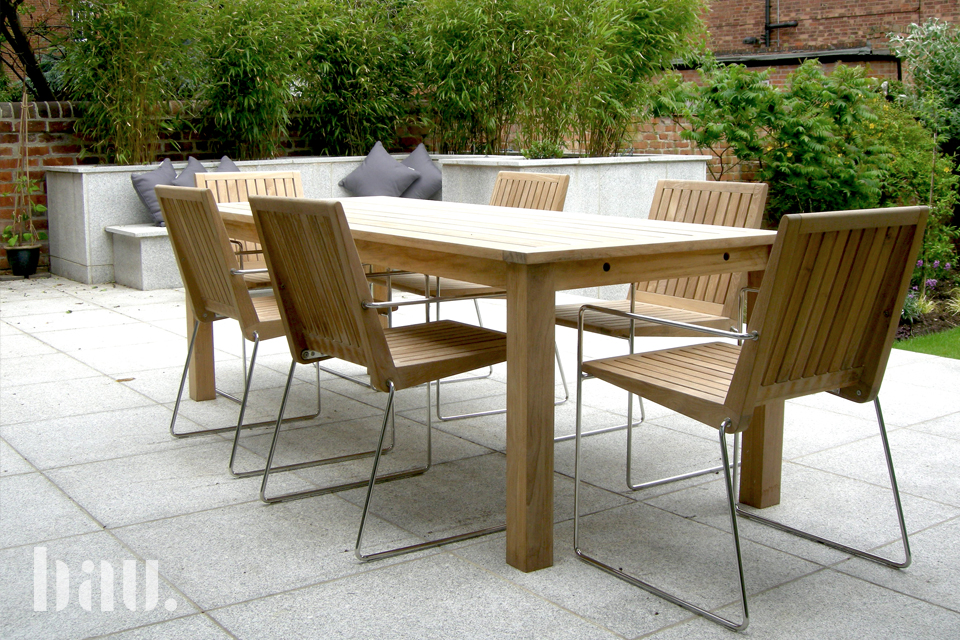 Tripoli Contemporary Teak Garden Chairs Bau Outdoors