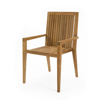 Solid teak dining chair