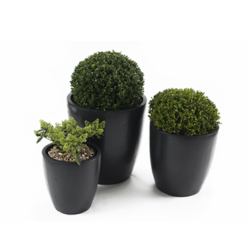 Black Ceramic Planters