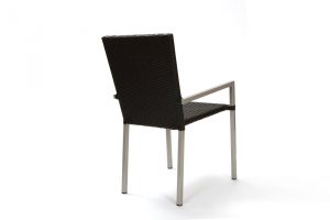 Black woven garden chair 3