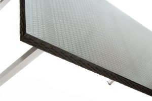 Black woven garden table 1