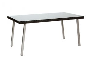 Black woven garden table 2