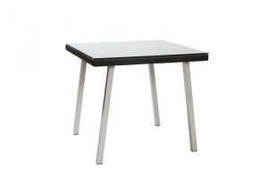 Black woven garden table 4
