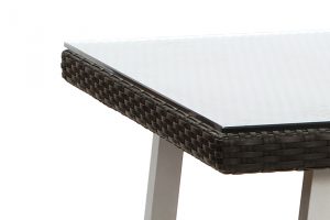 Black woven garden table 5