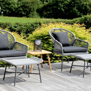 Cord Outdoor Chair and Footstool 3