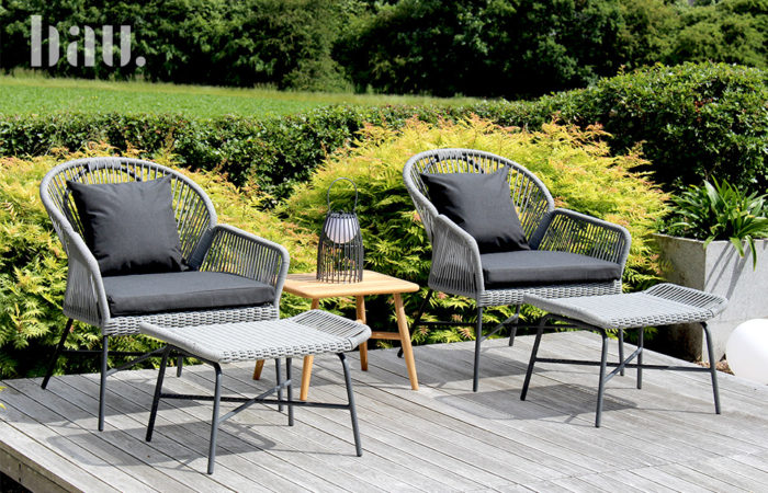Cord Outdoor Chair and Footstool 3