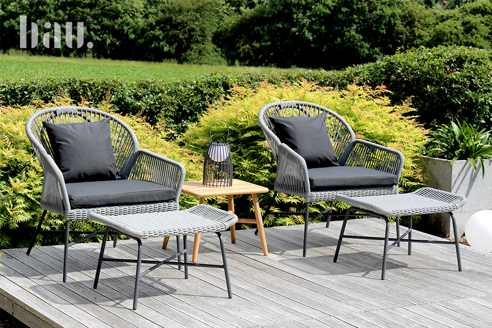 Cord Outdoor Chair and Footstool 3