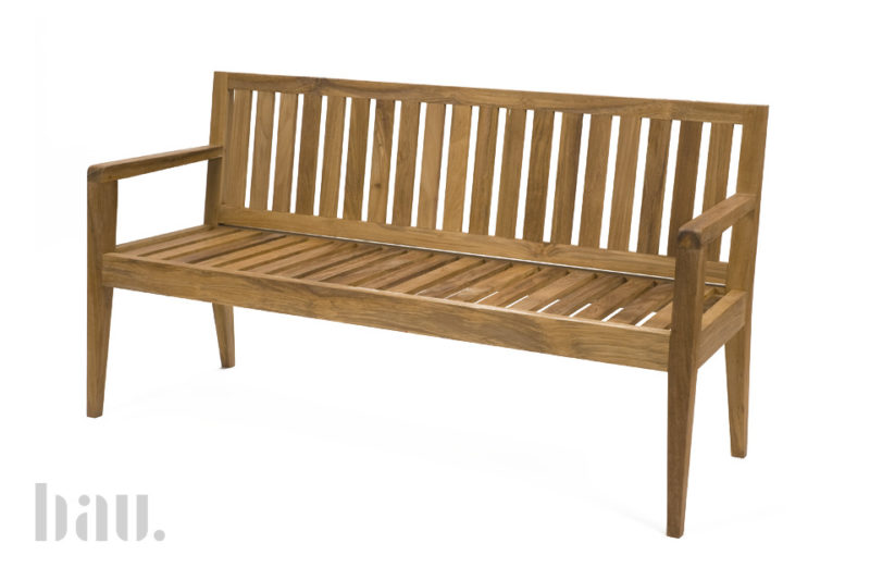 Menton Solid Teak Garden Bench Bau Outdoors