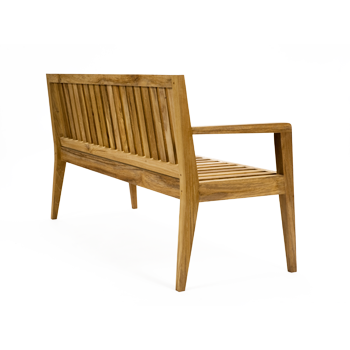 Solid Teak Garden Bench Image