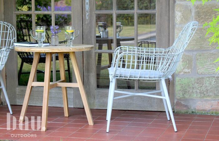 Solid Teak Round Bistro Table