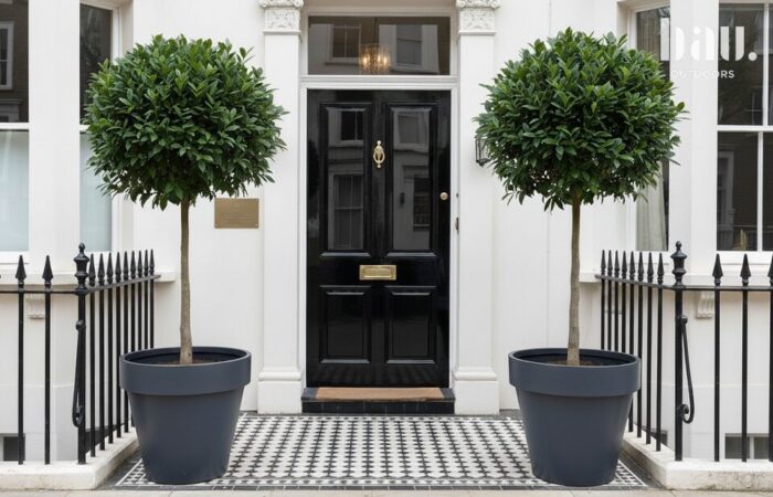 Fulham large anthracite planters